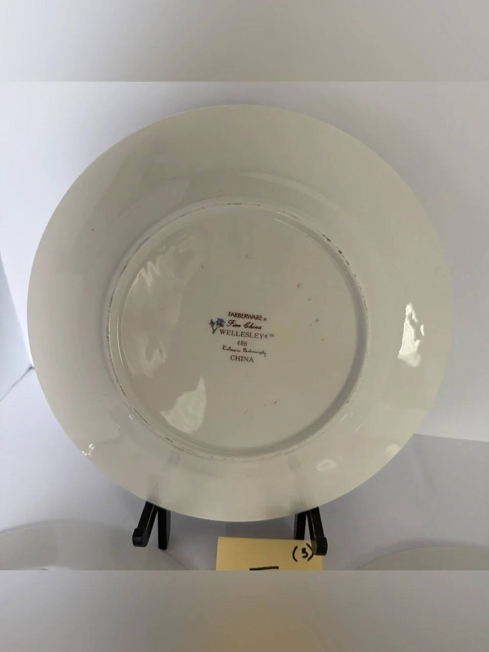 Set of 3 Farberware 1996 Wellesley #486 Fine China 10.75-Inch Dinner Plates #5
